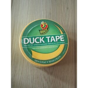 NEW Duck Brand Tape Yellow Adhesive Roll 1.88in x 20yd New Utility Crafting 20yd